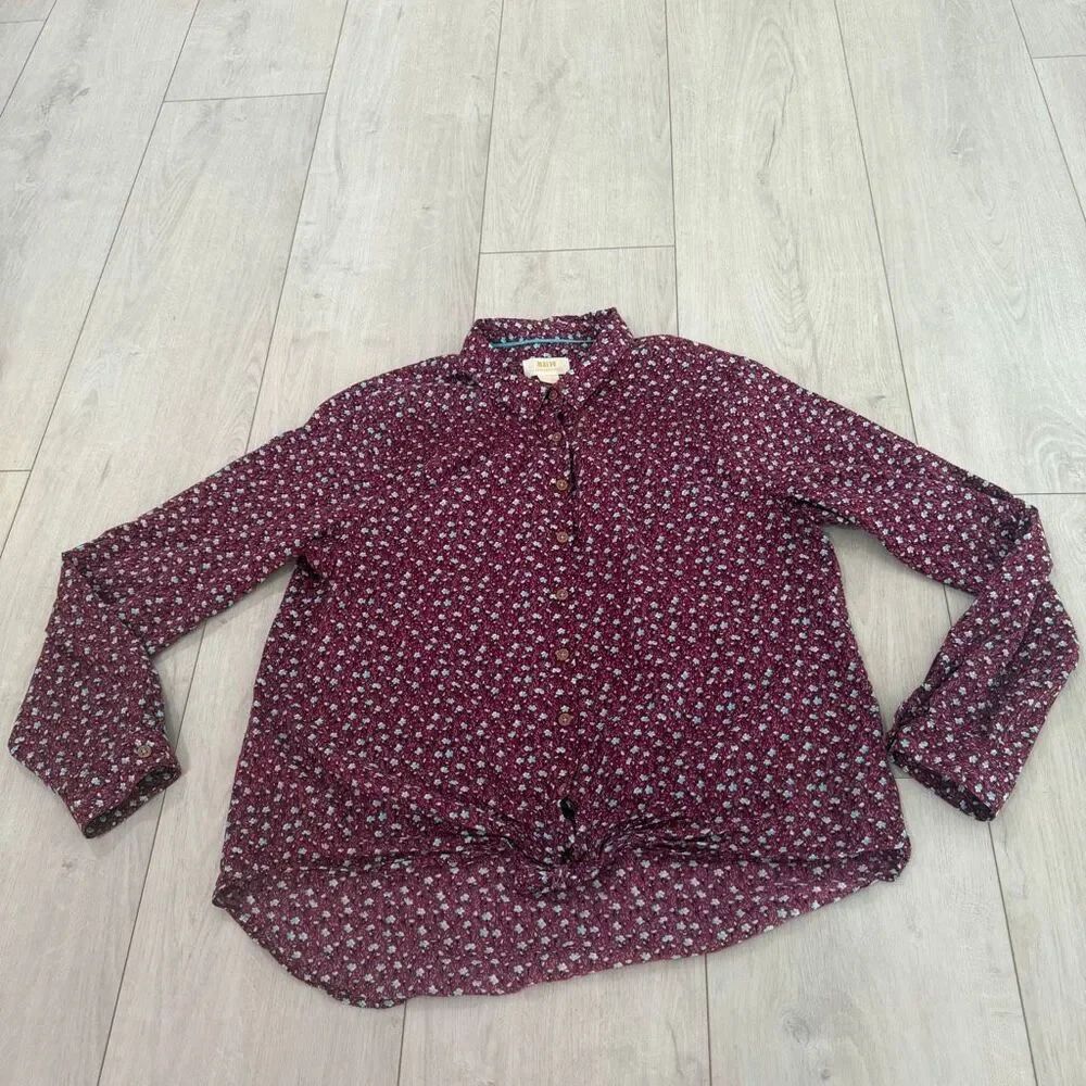 Anthropologie Maeve Calico Floral Buttondown Shirt Size 12